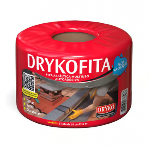 Fita Asfaltica Aluminio 10CM X 10MTS -DRYKO