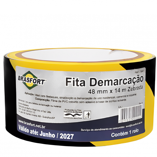 Fita Adesiva P/ Demarcação De Solo - 48MM...