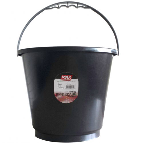 Balde P/ Concreto - Preto - 12L - MAX FER...