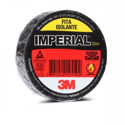 Fita Isolante IMPERIAL - Preto - 18mm X 2...