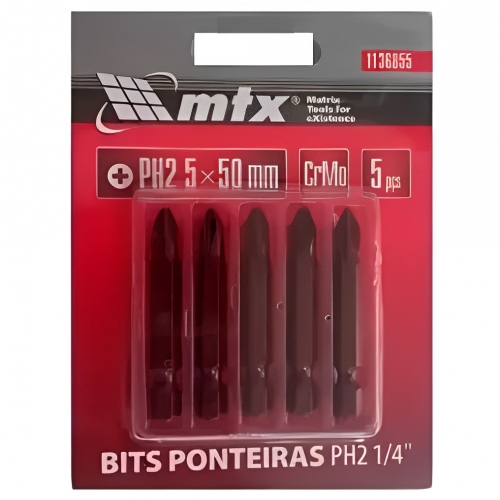 Bits PHILLIPS PH2 (5 Unidades) 1/4 - MTX