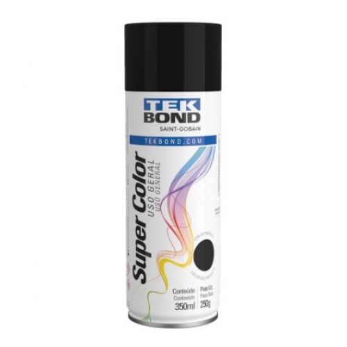 Tinta Spray Uso Geral - Preto Fosco - 350...