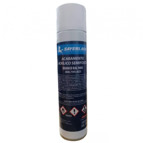 Tinta Spray Acrílica Branca Fosca 400ML -...