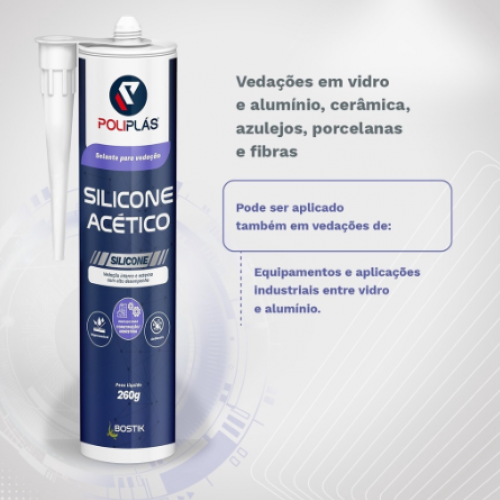 Silicone Acético Uso Geral Cor: Incolor 2...