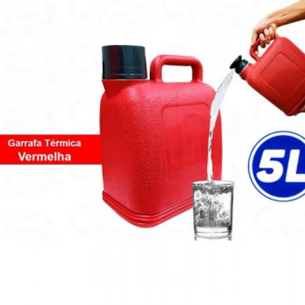 Botijão Termico Cor: Vermelho 5LTS -FORTLINE