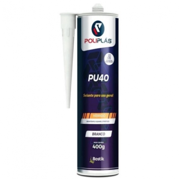 Selante Adesivo PU40 Branco 400gr - POLIPLAS