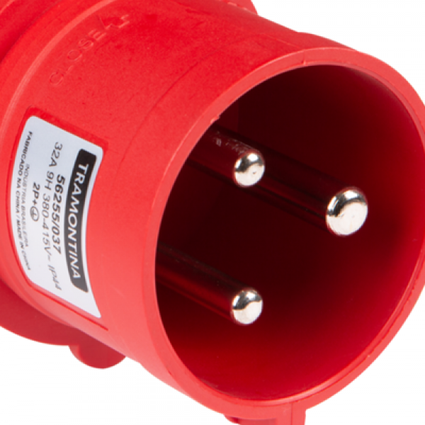 Plug 2P+T 415V/32A/9H Cor: Vermelho Ref: ...