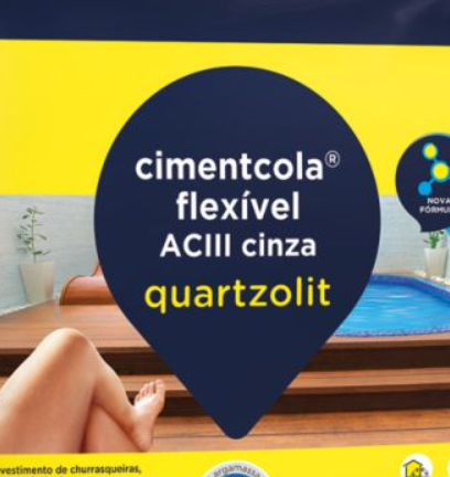 Cimentcola Flexivel AC3 Cinza - QUARTZOLIT