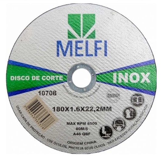 Disco de Corte Inox 180 x 22,2mm 10708 - ...