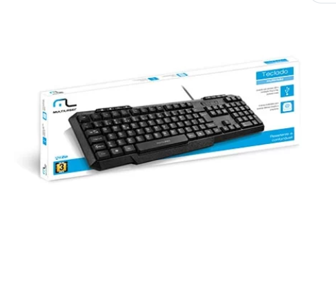 Teclado Multimidia Slim Preto Usb Multila...