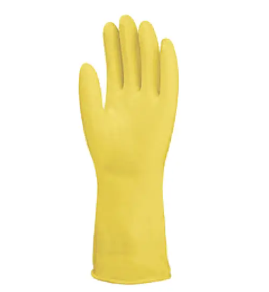 Luva em Látex Forrada Cor: Amarelo CA: 42...