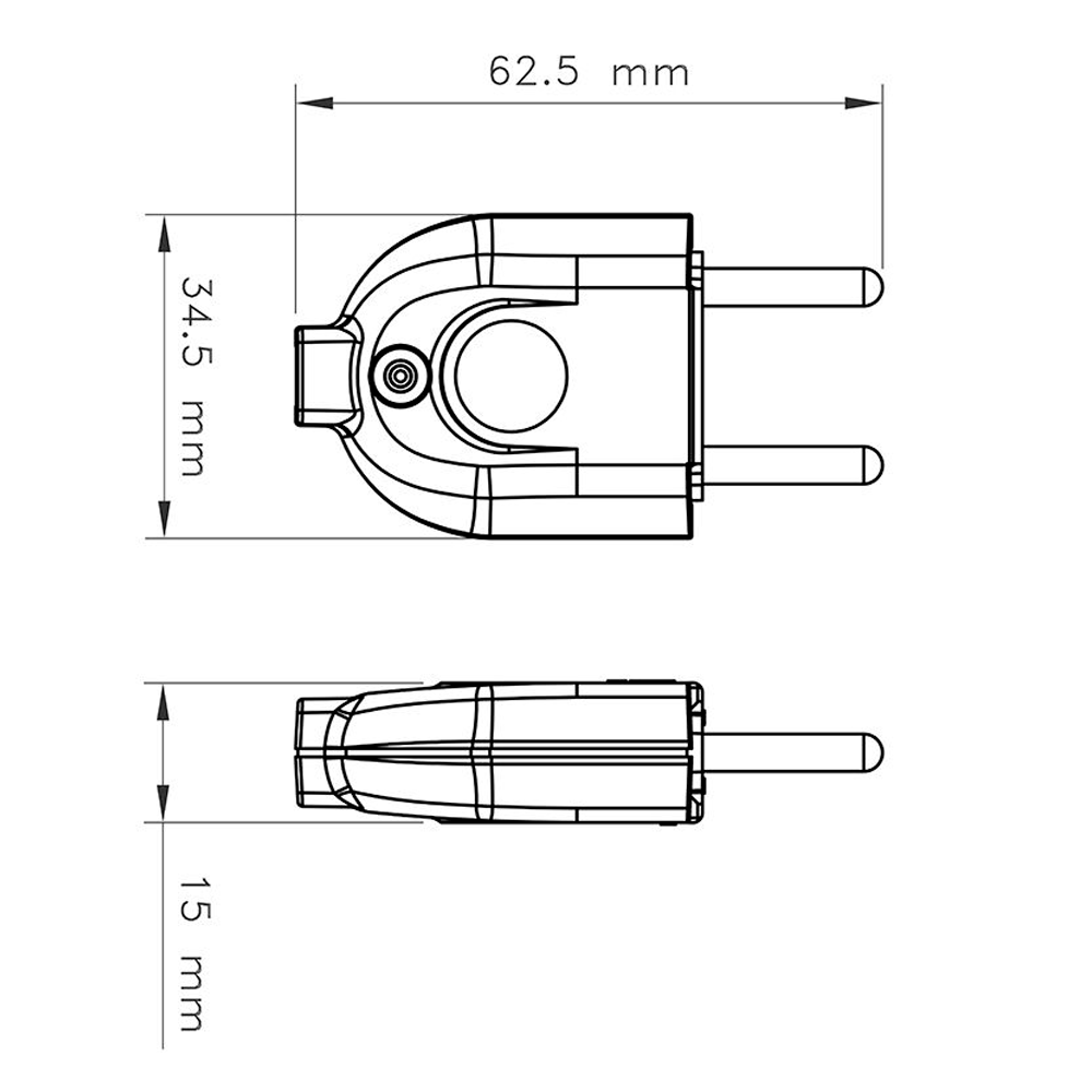 Pino Macho 2P 250V/10A 57402202/57401202 ...